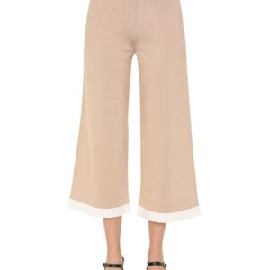 Refresh your wardrobe with the Boutique Moschino women's CROPPED TROUSERS in beige