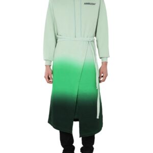Discover the authentic AMBUSH men's HOODED DRESS in GREEN
