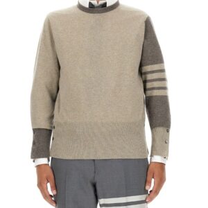 Discover the authentic THOM BROWNE men's 4BAR SHIRT in beige