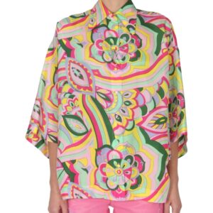 Explore the authentic Dolce & Gabbana women's 60'S PRINT SHIRT in MULTICOLOUR