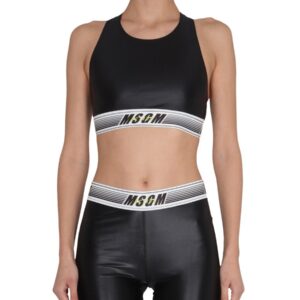 Refresh your wardrobe with the msgm women's ACTIVEWEAR TOP in Black