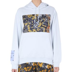 Explore the authentic MCQ women's "ALBION" HOODED SWEATSHIRT in Baby blue
