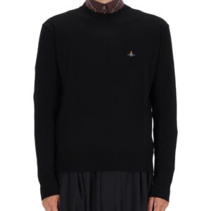 Explore the authentic Vivienne Westwood men's ALEX" JERSEY WITH LOGO in Black