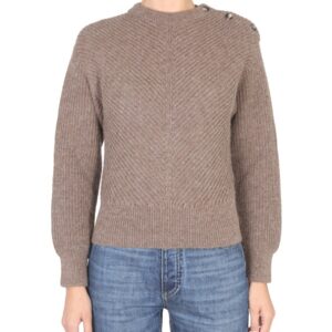 Discover the authentic Bottega Veneta women's ALPACA KNIT WITH CHEVRON PATTERN in beige