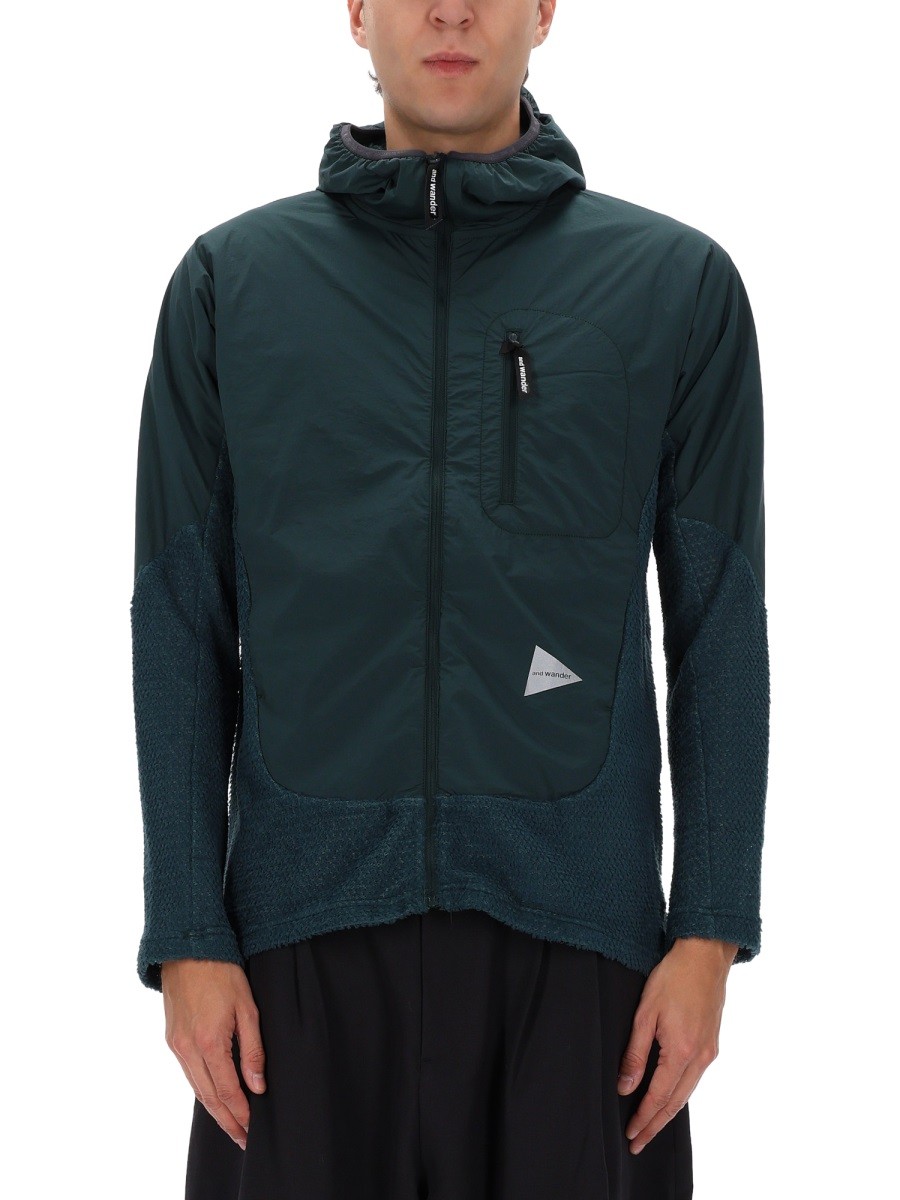 Refresh your wardrobe with the AND WANDER men's "ALPHA DIRECT" JACKET in GREEN