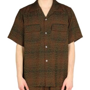 Refresh your wardrobe with the NEEDLES men's ANIMALIER PRINT SHIRT in Brown