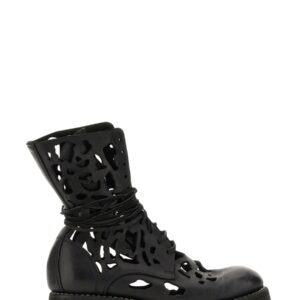 Discover the authentic GUIDI women's ANKLE BOOT WITH CUT OUT DETAILS in Black