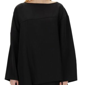 Refresh your wardrobe with the JIL SANDER women's ASYMMETRICAL TOP in Black