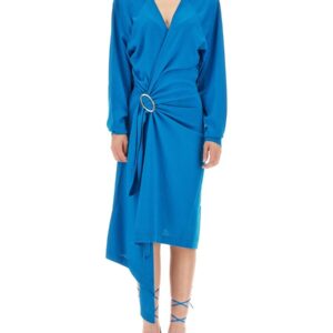 Elevate your look with the The Attico women's ATWELL MIDI DRESS in Blue