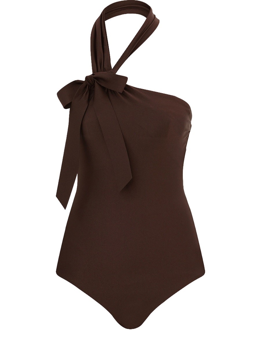 Discover the authentic ZIMMERMANN women's "AWAKEN" ONE-PIECE SWIMSUIT in Brown