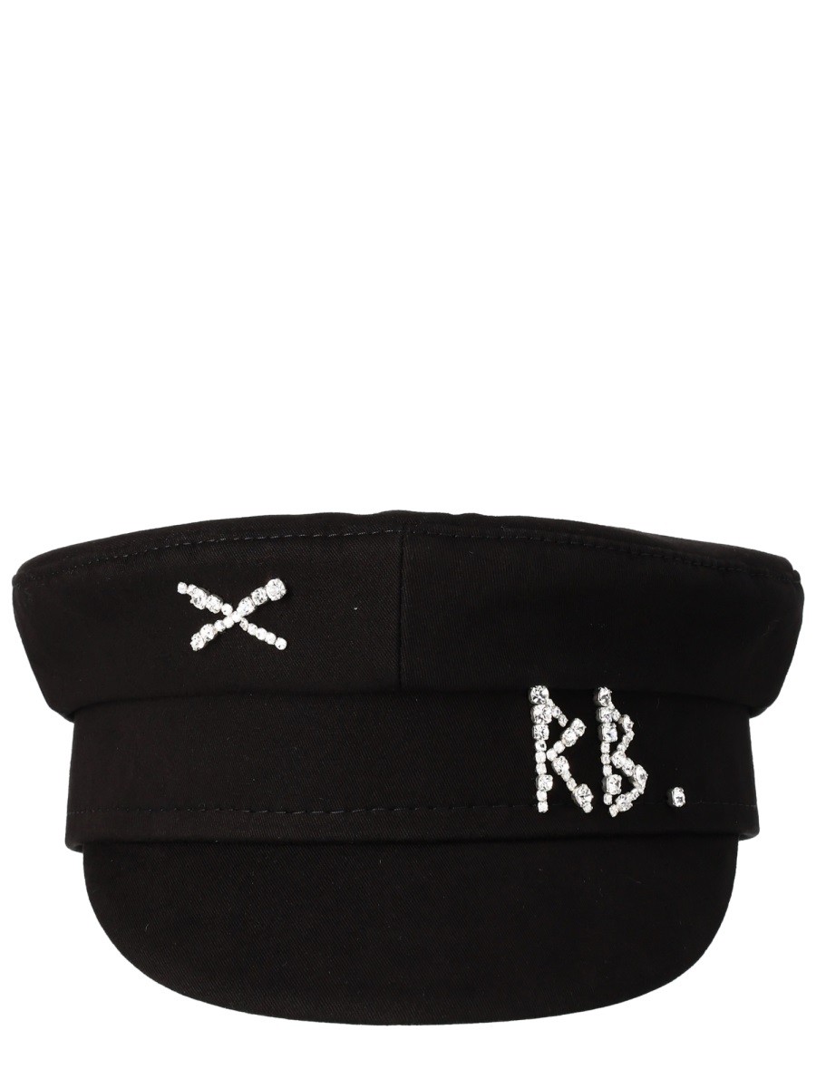 Discover the authentic RUSLAN BAGINSKIY women's "BAKER BOY" HAT in Black