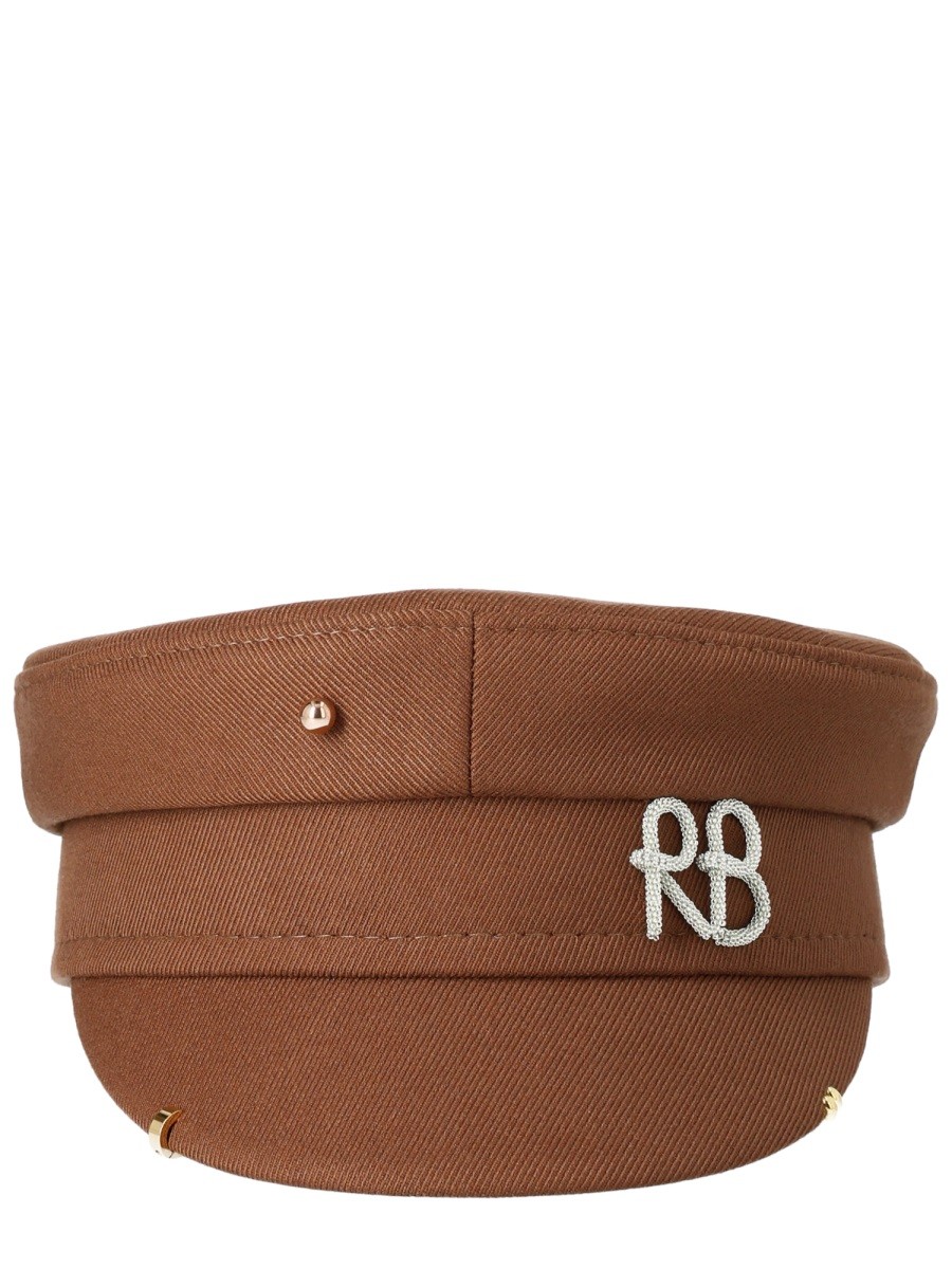Refresh your wardrobe with the RUSLAN BAGINSKIY women's "BAKER BOY" HAT in Brown
