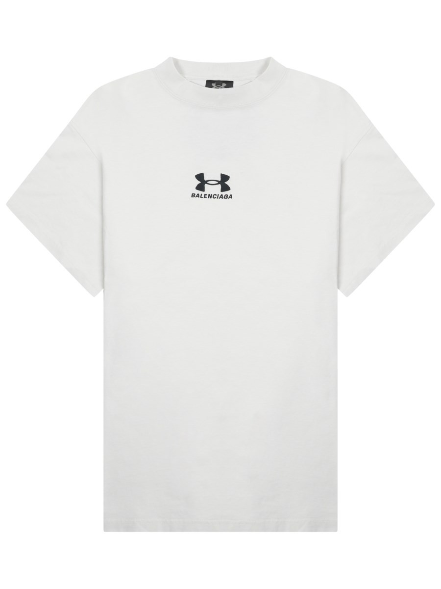 Explore the authentic Balenciaga unisex "BALENCIAGA X UNDERARMOR" T-SHIRT in White