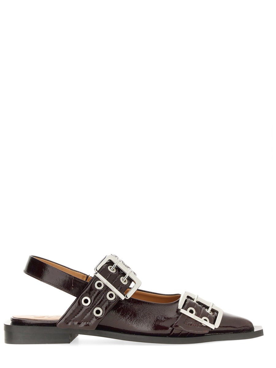Discover the authentic GANNI women's BALLERINA CON FIBBIA in Bordeaux