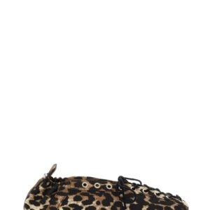 Discover the authentic GANNI women's BALLERINA LACE-UP in ANIMALIER