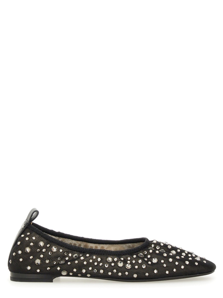 Discover the authentic Tory Burch women's BALLERINA WITH CRYSTALS in Black