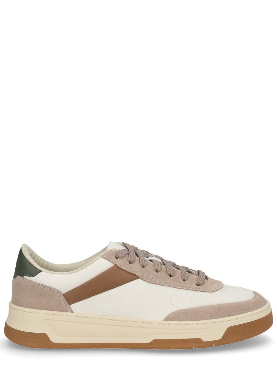 Refresh your wardrobe with the Boss men's "BALTIMORE TENN" SNEAKER in beige