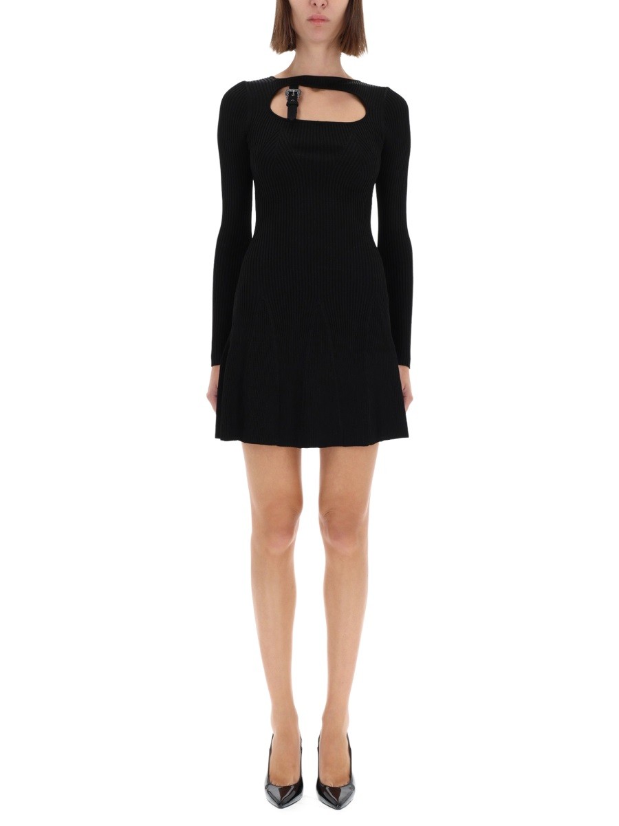 Discover the authentic Versace Jeans Couture women's "BAROQUE" BUCKLE DRESS in Black