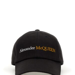 Explore the authentic Alexander Mcqueen men's BASEBALL HAT WITH LOGO in Black