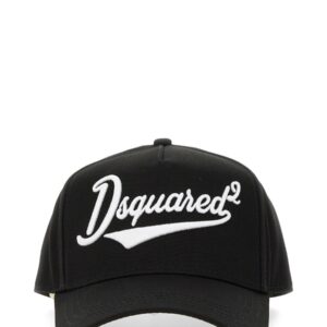Refresh your wardrobe with the Dsquared2 men's BASEBALL HAT WITH LOGO in Black