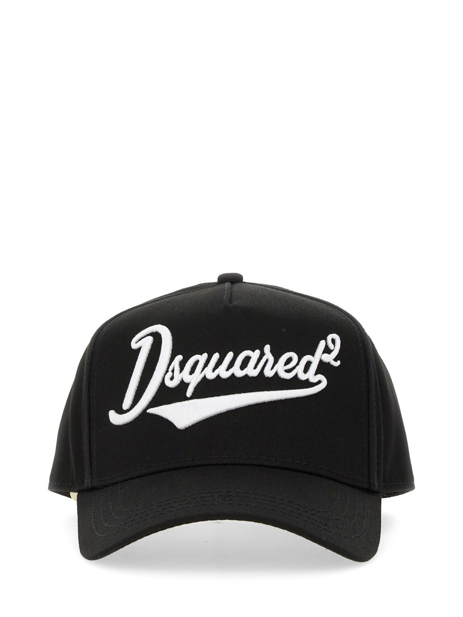 Refresh your wardrobe with the Dsquared2 men's BASEBALL HAT WITH LOGO in Black