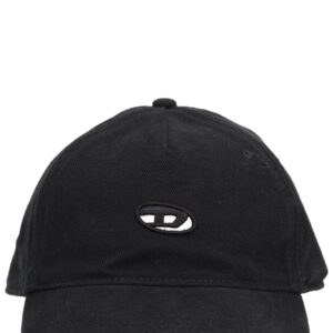 Refresh your wardrobe with the Diesel men's BASEBALL HAT WITH LOGO in Black