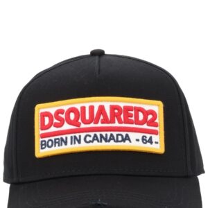 Explore the authentic Dsquared2 men's BASEBALL HAT WITH LOGO PATCH in Black