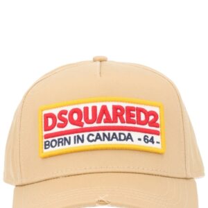 Explore the authentic Dsquared2 men's BASEBALL HAT WITH LOGO PATCH in beige