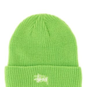 Discover the authentic STUSSY men's BEANIE HAT in GREEN