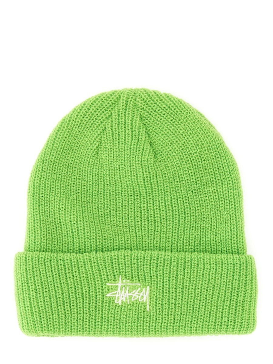 Discover the authentic STUSSY men's BEANIE HAT in GREEN