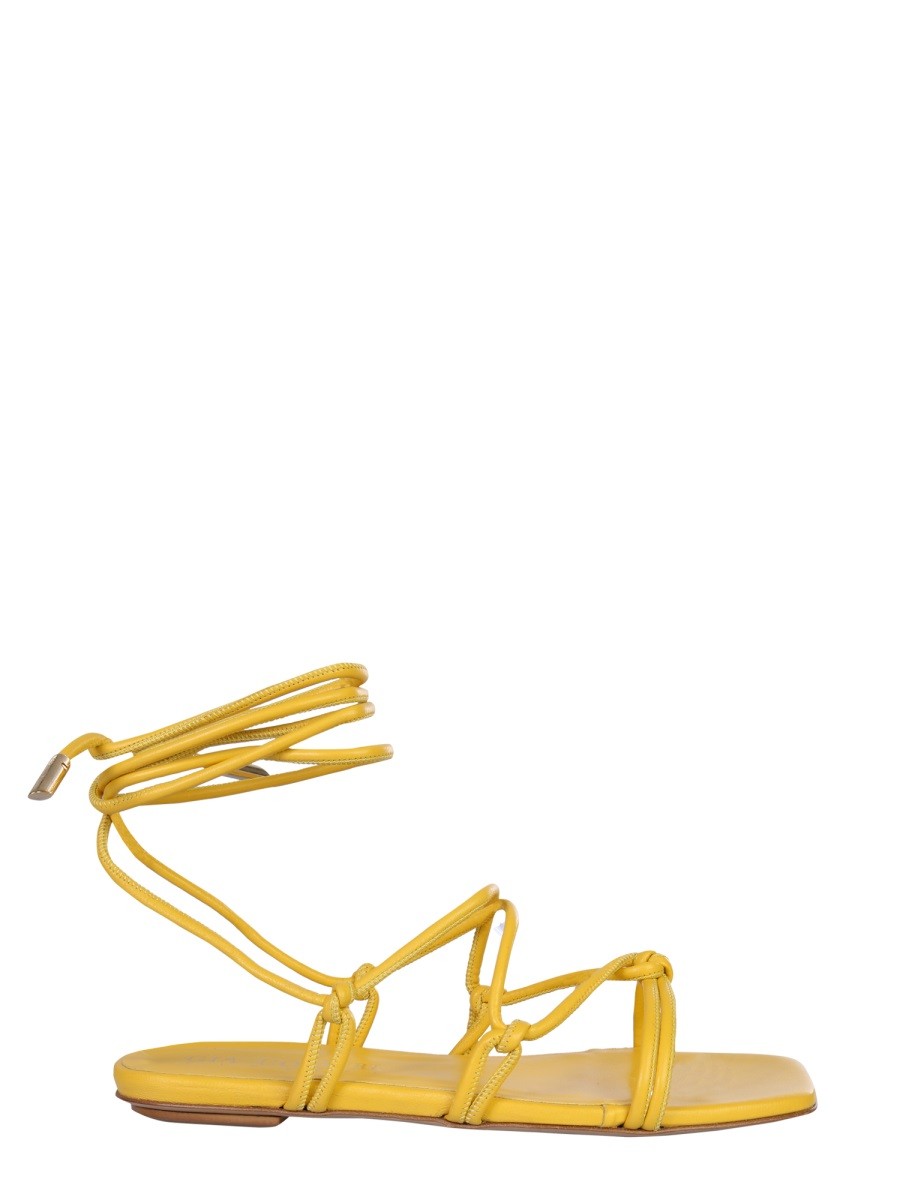 Discover the authentic GIA BORGHINI women's "BEAUTIFUL" SANDALS in Yellow