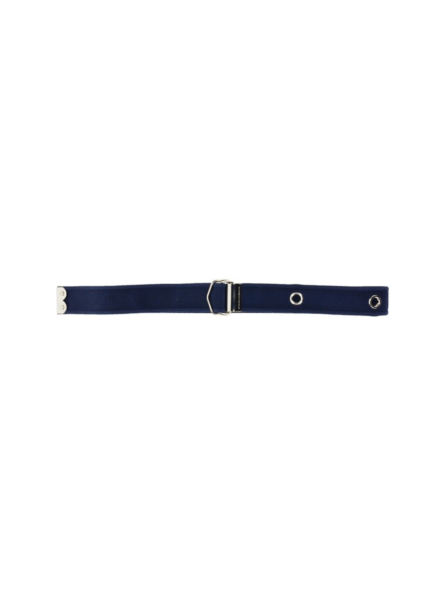 Refresh your wardrobe with the Dolce & Gabbana men's BELT WITH LOGO in Blue