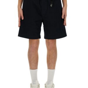 Refresh your wardrobe with the Woolrich men's BELTED BERMUDA SHORTS in Blue