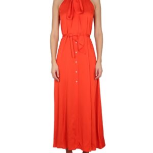 Discover the authentic ASPESI women's BELTED DRESS in orange