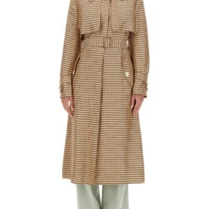Explore the authentic Lanvin women's BELTED TRENCH COAT in MULTICOLOUR