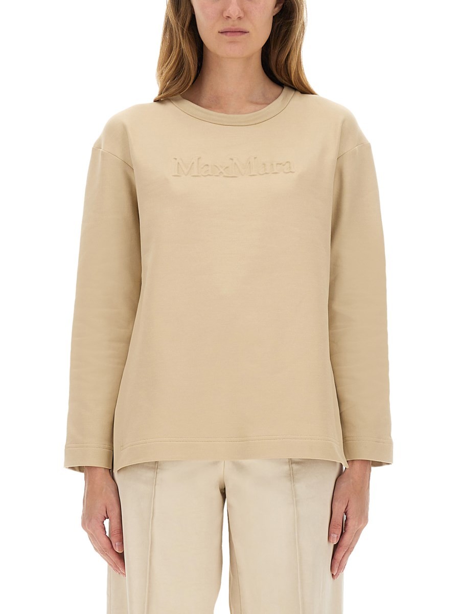 Discover the authentic Max Mara women's "BERMA" SWEATSHIRT in beige
