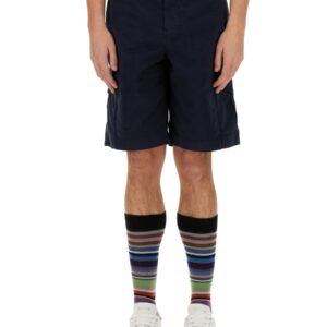 Refresh your wardrobe with the PS BY PAUL SMITH men's BERMUDA CARGO in Blue