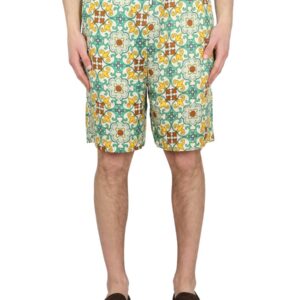 Refresh your wardrobe with the Drole De Monsieur men's BERMUDA FAIENCE in GREEN