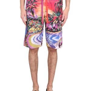 Explore the authentic Dolce & Gabbana men's BERMUDA SHORTS WITH HAWAII PRINT in MULTICOLOUR