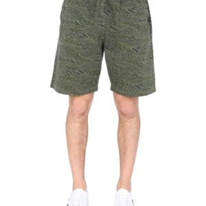 Refresh your wardrobe with the Kenzo men's BERMUDA WITH ANIMAL PRINT in Brown