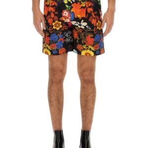 Explore the authentic Moschino men's BERMUDA WITH FLORAL PATTERN in MULTICOLOUR