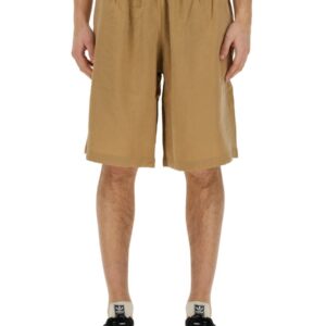 Refresh your wardrobe with the FAMILY FIRST men's BERMUDA WITH LOGO in beige