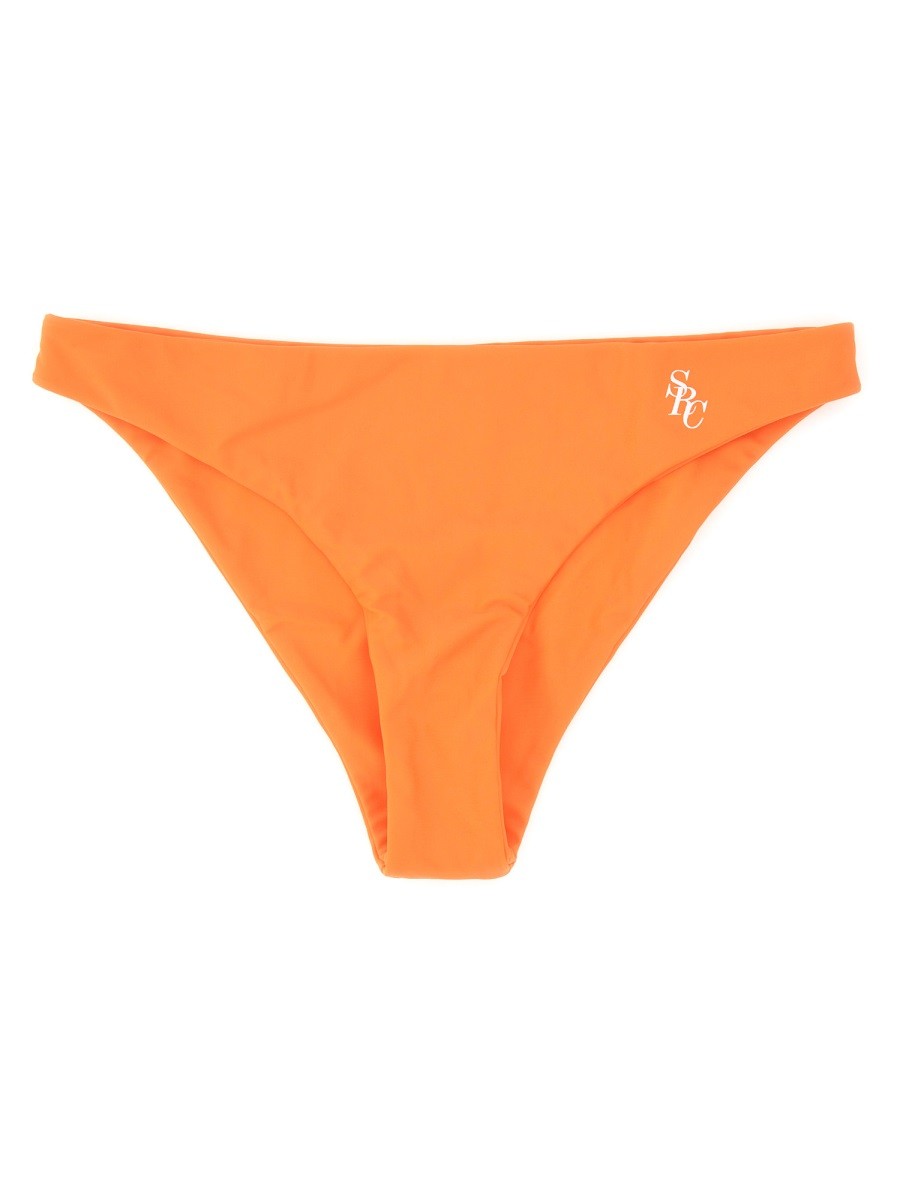 Explore the authentic SPORTY&RICH women's BIKINI BRIEFS WITH LOGO in orange