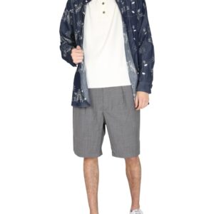 Explore the authentic ENGINEERED GARMENTS men's "BIRD" EMBROIDERY SHIRT in Blue