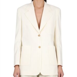 Discover the authentic Palm Angels women's BLAZER WITH KNIT DETAIL in White