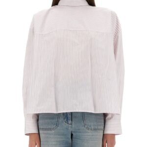 Explore the authentic Victoria Beckham women's BLOUSE WITH KNOTTED COLLAR in Pink