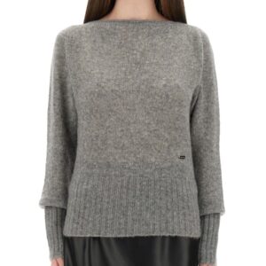 Refresh your wardrobe with the TOM FORD women's BOAT-NECK SWEATER in Grey