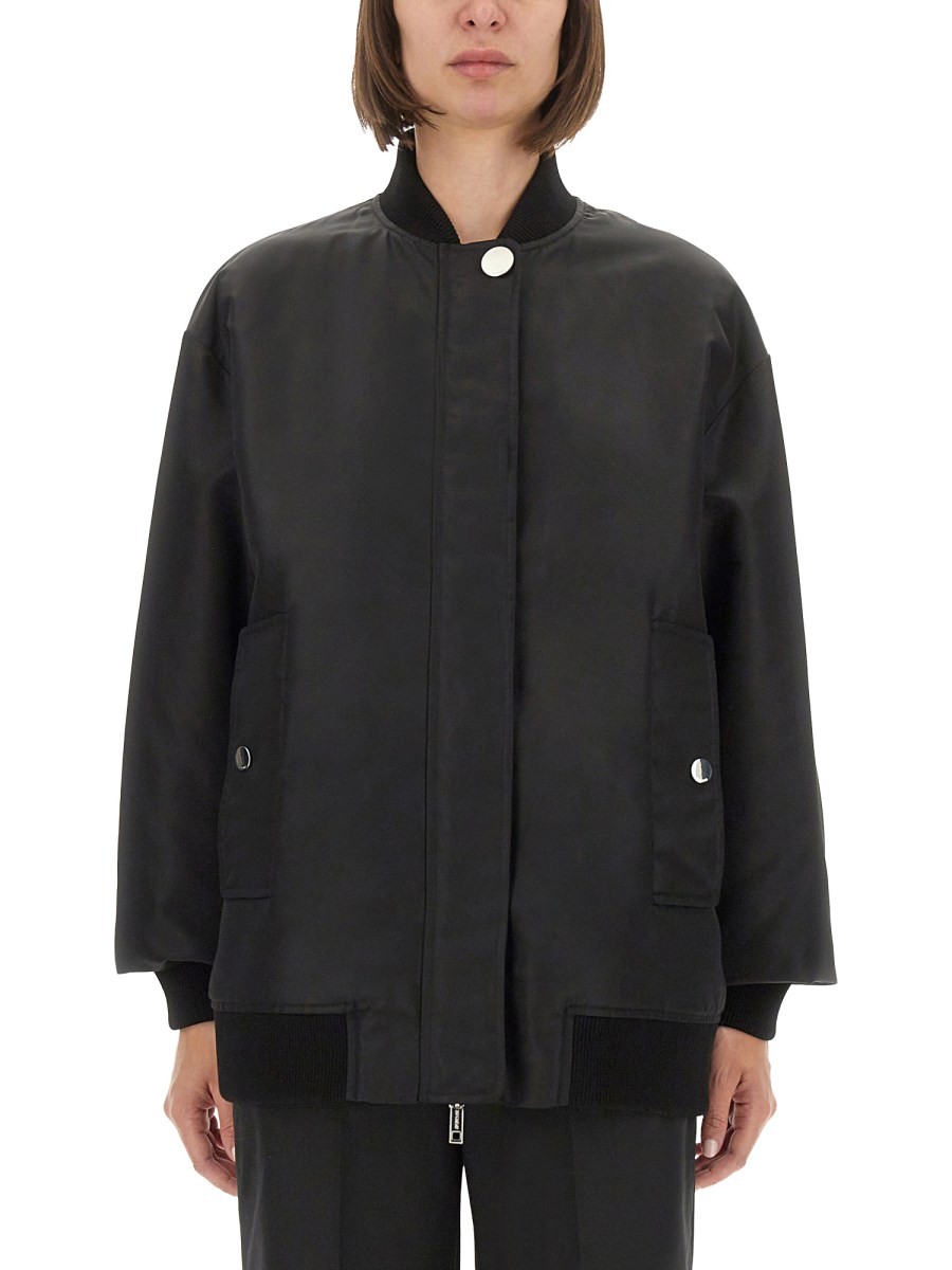 Elevate your look with the Sportmax women's BOMBER "AGAPE" in Black