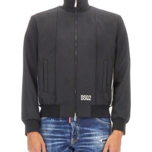 Refresh your wardrobe with the Dsquared2 men's BOMBER JACKET in Black