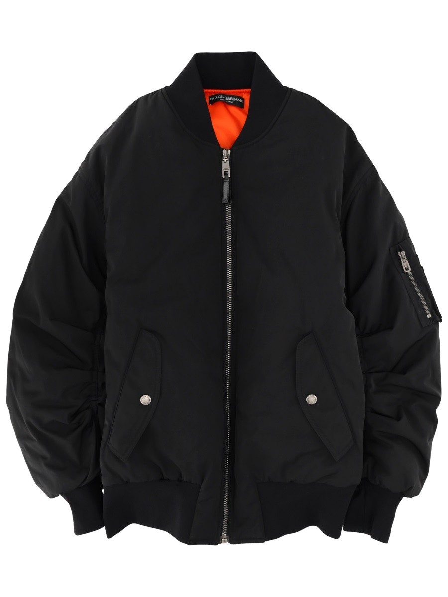Refresh your wardrobe with the Dolce & Gabbana women's BOMBER JACKET in Black
